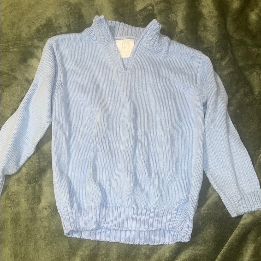Little English Light Blue Pullover Sweater